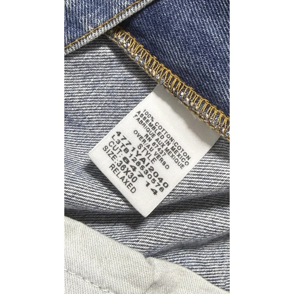 Polo Ralph Lauren Jeans Mens 36x30 Blue Denim Relaxed Fit Straight Leg High Rise